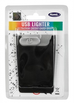 Atomic USB-Feuerzeug im Kreditkartenformat schwarz